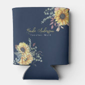 Rafraîchisseur Pour Canette Monogramme Elégant tournesol rustique Enseignant e (Dos)