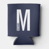 Rafraîchisseur Pour Canette Monogramme et nom personnalisés modernes (Devant)