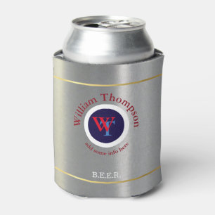 Rafraîchisseur Pour Canette monogramme fait sur commande de bière (nom et