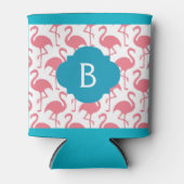 Rafraîchisseur Pour Canette Monogramme Flamant rose rose Can (Devant)