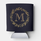 Rafraîchisseur Pour Canette Monogramme Floral d'or (Dos)