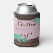 Rafraîchisseur Pour Canette Monogramme floral rustique en bois peut refroidir (Can Dos)