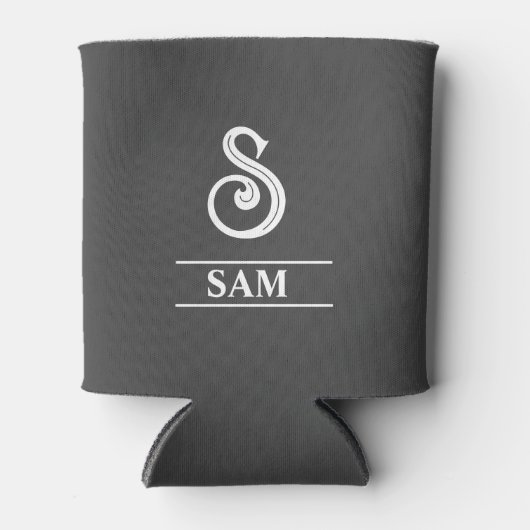 Rafraîchisseur Pour Canette Monogramme gris foncé (Devant)