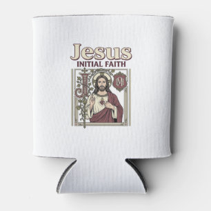 Rafraîchisseur Pour Canette Monogramme initial de Jésus Foi Monogramme initial