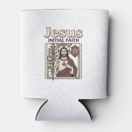 Rafraîchisseur Pour Canette Monogramme initial de Jésus Foi Monogramme initial (Devant)