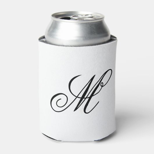 Rafraîchisseur Pour Canette Monogramme Initial Élégant (Can devant)