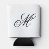 Rafraîchisseur Pour Canette Monogramme Initial Élégant (Dos)