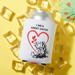 Rafraîchisseur Pour Canette Monogramme JE SUIS UN GRAND CATCH Love Pêche