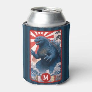 Rafraîchisseur Pour Canette Monogramme Lézard Bleu Monstre Gras Rétro Cool Amu