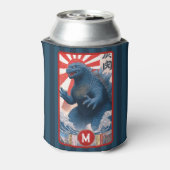 Rafraîchisseur Pour Canette Monogramme Lézard Bleu Monstre Gras Rétro Cool Amu (Can Dos)