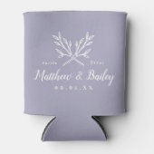 Rafraîchisseur Pour Canette Monogramme Mariage de branches rustiques | Lilac (Devant)