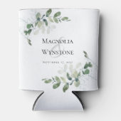 Rafraîchisseur Pour Canette Monogramme Mariage Eucalyptus (Devant)