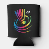 Rafraîchisseur Pour Canette Monogramme moderne Badminton Shuttlecock (Dos)