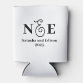 Rafraîchisseur Pour Canette Monogramme Moderne Mariage blanc Can Cooler (Devant)