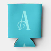 Rafraîchisseur Pour Canette Monogramme Moderne Simple Turquoise (Devant)