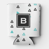 Rafraîchisseur Pour Canette Monogramme Motif Truquoise & Black Triangles (Devant)