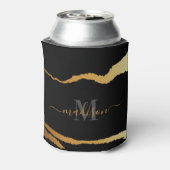 Rafraîchisseur Pour Canette Monogramme noir et doré (Can Dos)