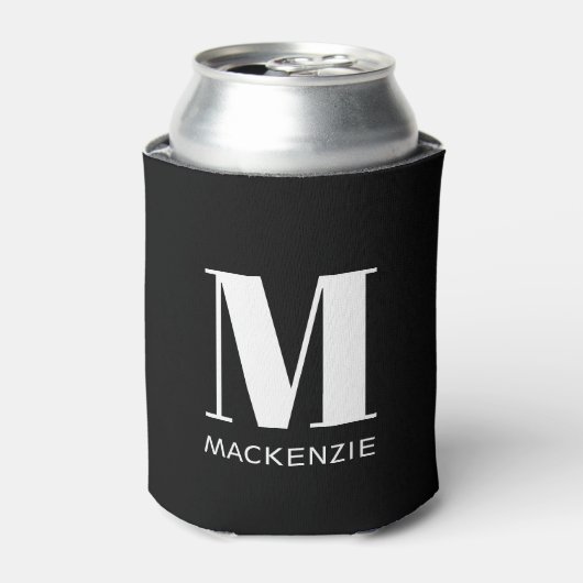 Rafraîchisseur Pour Canette Monogramme Nom initial Simple (Can devant)