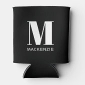 Rafraîchisseur Pour Canette Monogramme Nom initial Simple (Devant)