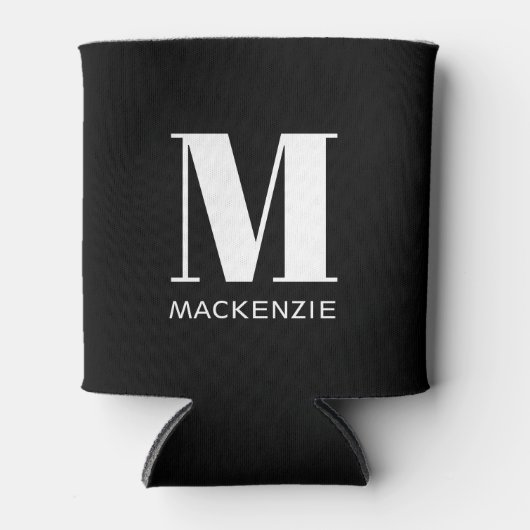 Rafraîchisseur Pour Canette Monogramme Nom initial Simple (Devant)
