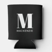 Rafraîchisseur Pour Canette Monogramme Nom initial Simple (Dos)