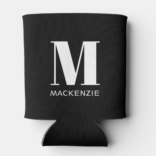 Rafraîchisseur Pour Canette Monogramme Nom initial Simple (Dos)