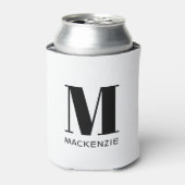 Rafraîchisseur Pour Canette Monogramme Nom initial Simple (Can devant)