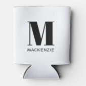 Rafraîchisseur Pour Canette Monogramme Nom initial Simple (Devant)
