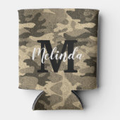 Rafraîchisseur Pour Canette Monogramme Nom Parties scintillant Camouflage mode (Devant)