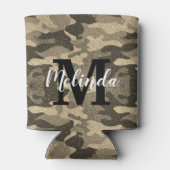 Rafraîchisseur Pour Canette Monogramme Nom Parties scintillant Camouflage mode (Dos)
