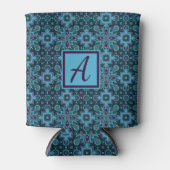 Rafraîchisseur Pour Canette Monogramme personnalisé bleu pourpre (Devant)