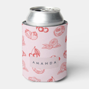 Rafraîchisseur Pour Canette Monogramme personnalisé Charmante Fille Cerise Fra