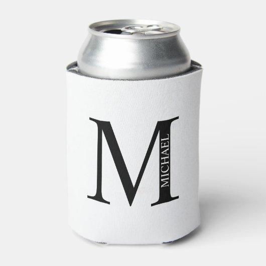 Rafraîchisseur Pour Canette Monogramme personnalisé et nom Can Cooler (Can devant)