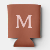 Rafraîchisseur Pour Canette Monogramme personnalisé orange brûlé (Dos)