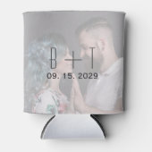 Rafraîchisseur Pour Canette Monogramme photo mariage peut refroidir (Devant)