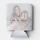 Rafraîchisseur Pour Canette Monogramme photo mariage peut refroidir (Dos)