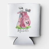 Rafraîchisseur Pour Canette Monogramme rose golf (Devant)