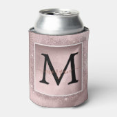 Rafraîchisseur Pour Canette Monogramme rose Parties scintillant or (Can devant)