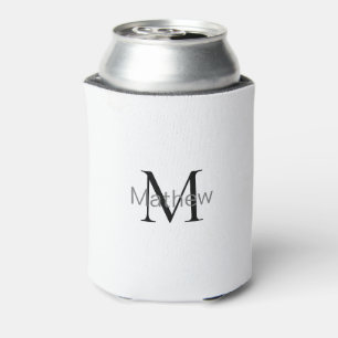 Rafraîchisseur Pour Canette monogramme simple de lettre initiale ajoutez votre