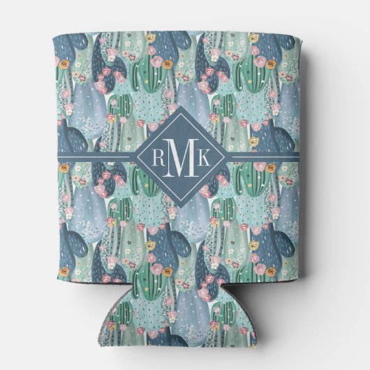 Rafraîchisseur Pour Canette Monogramme | Soft Patel Cactus Motif (Dos)