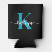 Rafraîchisseur Pour Canette Monogramme Turquoise noir (Devant)