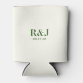 Rafraîchisseur Pour Canette Monogramme vert mariage Couple (Devant)