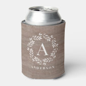 Rafraîchisseur Pour Canette Monogramme Wreath Personnalisé Can Cooler (Can devant)