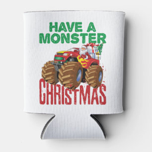 Rafraîchisseur Pour Canette Monster Truck Noël Santa Claus Garçons Enfants
