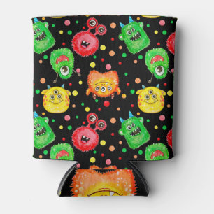Rafraîchisseur Pour Canette Monstres aquarelles : Motif mignon