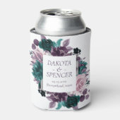 Rafraîchisseur Pour Canette Moody Boho | Eggplant Purple Floral Enregistrer la (Can devant)