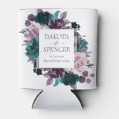 Rafraîchisseur Pour Canette Moody Boho | Eggplant Purple Floral Enregistrer la (Devant)