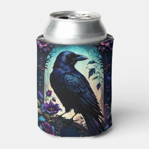 Rafraîchisseur Pour Canette Moonlit Raven Suite de mariage floral gothique.