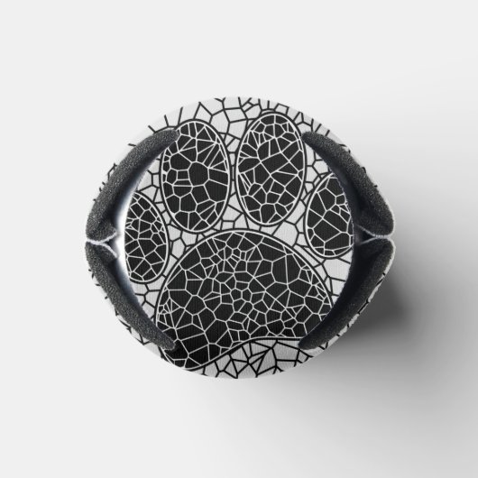 Rafraîchisseur Pour Canette Mosaic Art Chien Empreinte de patte En Noir Et Bla (Bas)