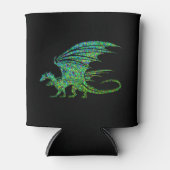 Rafraîchisseur Pour Canette Mosaïque Extraordinaire de dragon vert (Devant)